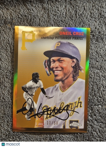 2023 Topps Chrome Platinum Anniversary Oneil Cruz #395 Gold Refractor /50
