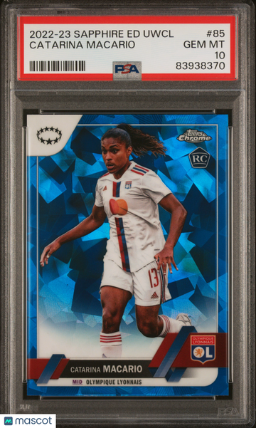 2022-23 Topps Chrome Sapphire Edition UEFA Women's CL Catarina Macario #85 PSA 10