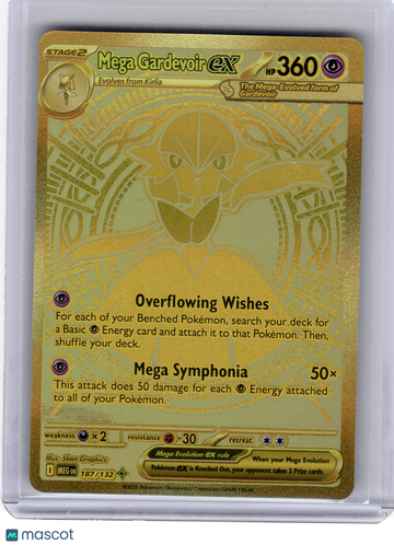 Mega Evolution Base Set Mega Gardevoir ex Gold Mega Hyper Rare #187/132