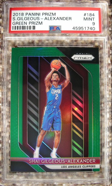 Shai Gilgeous-Alexander 2018 Prizm #164 Green Prizm PSA 9