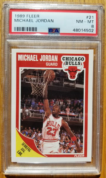 1989 Fleer #21 Michael Jordan PSA 8 NM - MT