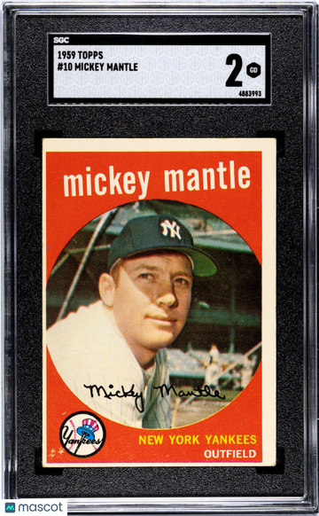 1959 Topps Mickey Mantle #10 SGC 2