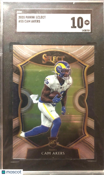 CAM AKERS 2020 Panini Select #55 Rookie Card RC SGC 10 Gem Mint Rams Vikings