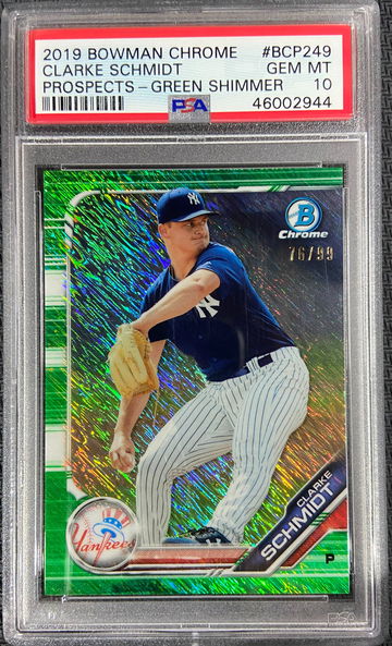 2019 Bowman Chrome Prospects GREEN SHIMMER /99 ROOKIE PSA 10 GEM MINT POP 1!