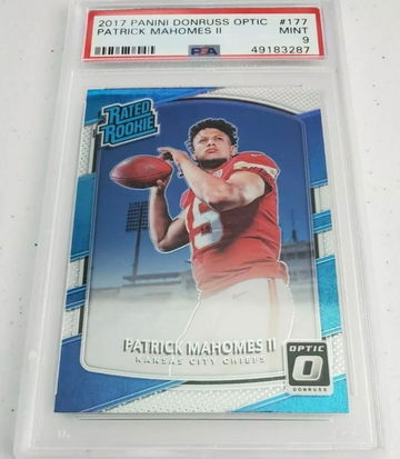 2017 PATRICK MAHOMES RATED ROOKIE OPTIC PSA 9