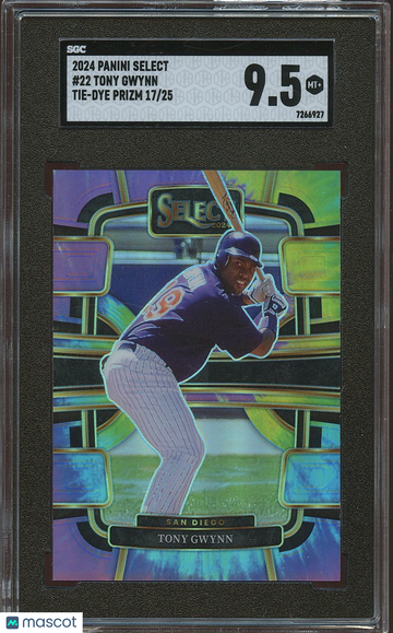 2024 Panini Select Tony Gwynn #22 Tie Dye Prizm 25 SGC 9.5