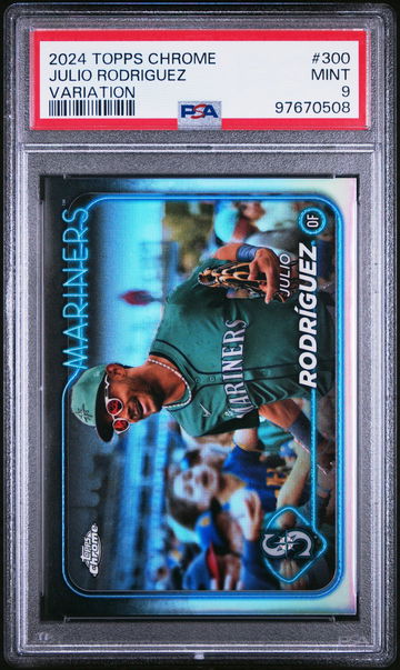 2024 Topps Chrome Variation Julio Rodriguez #300 PSA 9