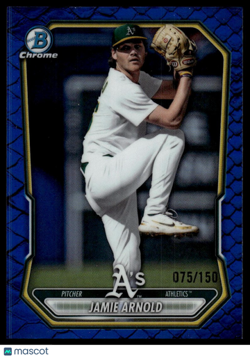 2026 Bowman Jamie Arnold #BCP-112 Chrome Prospects Reptilian Blue Refractor SN