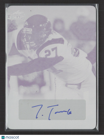 2015 Leaf Draft Football Retail Jaquiski Tartt #BA-JT1 Magenta Printing Plate /1 Printing Plate