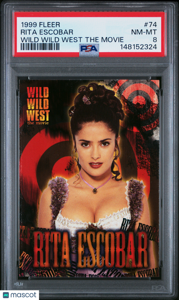 1999 Fleer Wild Wild West The Movie Salma Hayek Rita Escobar Rookie #74 PSA 8