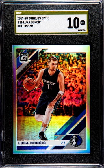 SGC 10 pristine gold label 2019 Luka Doncic Optic holo 