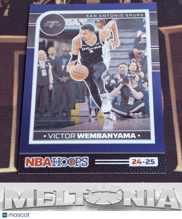 2024-25 Hoops Victor Wembanyama #165 Premium Prizms Blue SN