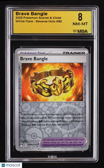 2025 Pokemon Scarlet & Violet White Flare Brave Bangle Reverse Holo MBA 8 #80