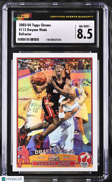 2003-04 Topps Chrome Dwyane Wade #115 Refractor CGC 8.5