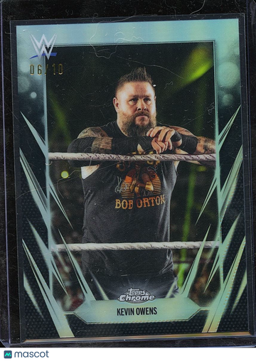 Kevin Owens 2025 Topps Chrome Black Refractor WWE Wrestling 6/10