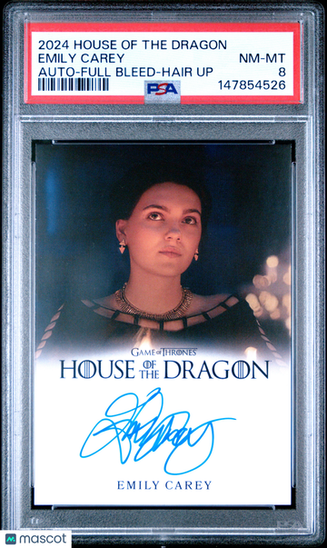 2024 Rittenhouse House Of The Dragon Season One Autographs Emily Carey Full Bleed Hair Up PSA 8