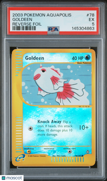 2003 Pokemon Aquapolis Goldeen Reverse Foil PSA 5 #78