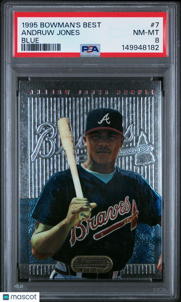 1995 Bowman's Best Andruw Jones #7 Blue PSA 8