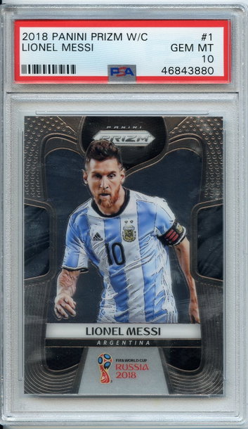 2018 Lionel Messi World Cup Prizm PSA 10