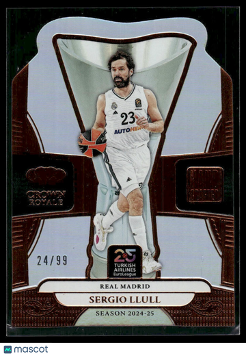 2024-25 Panini Crown Royale EuroLeague Sergio Llull #No. 10 /99 Hand Crafted