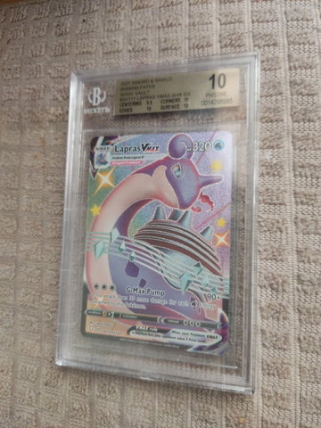 Pokemon TCG Shining Fates Lapras VMAX SHR SV111/SV122 BGS 10 Pristine