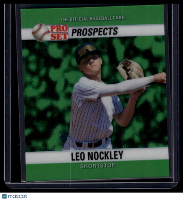 2026 Pro Set Metal - 1990 Pro Set Base Mini Prismatic Green Leo Nockley #90M-122 SN