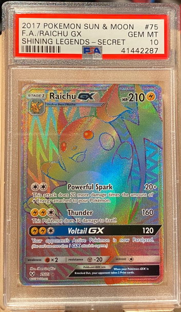 Pokémon/Pokemon - 2017 Shining Legends Raichu Rainbow Secret