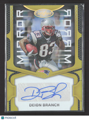 2023 Panini Certified Mirror Deion Branch #MS35 Gold /15