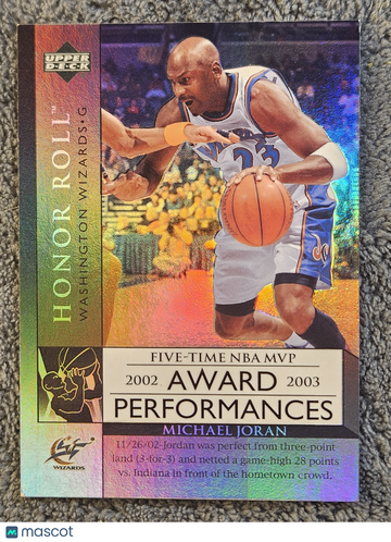2002 Upper Deck Honor Roll Award Performances Michael Jordan #AP14