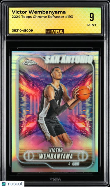 2024 Topps Chrome Victor Wembanyama #193 Refractor MBA 9