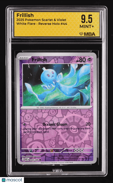 2025 Pokemon Scarlet & Violet White Flare Frillish Reverse Holo MBA 9.5 #44