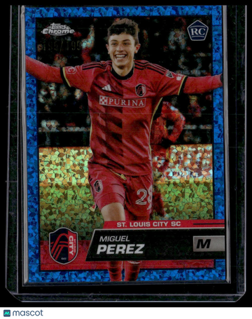 2023 Topps Chrome MLS Miguel Perez #102 Blue Mini-Diamond Refractor SN