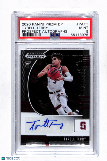 2020 Panini Prizm Draft Picks Prospect Autographs Tyrell Terry #PATT PSA 9 Auto