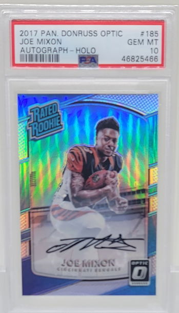 2017 OPTIC JOE MIXON SSP RC AUTO HOLO PRIZM #185 PSA 10 GEM MINT #27/79 POP 2