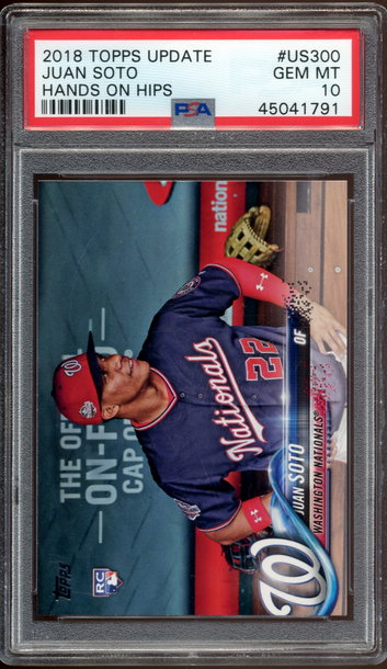 Juan Soto Variation Rookie 2018 Topps Update SP Hand on Hips