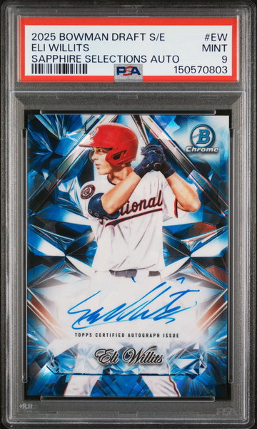 2025 Bowman Draft Sapphire Edition Sapphire Selections Autographs Eli Willits #EW PSA 9