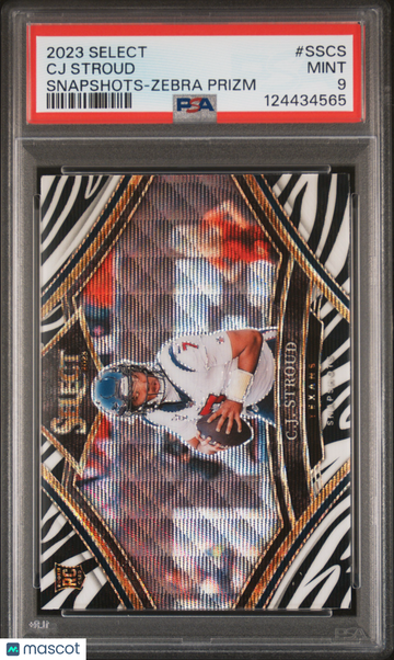 CJ Stroud 2023 Panini Select #SSCS Snapshots Zebra Prizm