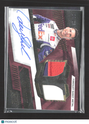 2023 Panini Prime Racing Denny Hamlin #SSF-HA Authentic Signatures Firesuit-Sheet Metal