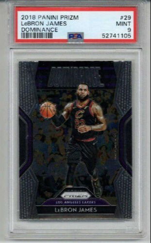 2018 PANINI PRIZM DOMINANCE #29 LEBRON JAMES CARD CLEVELAND CAVALIERS PSA 9