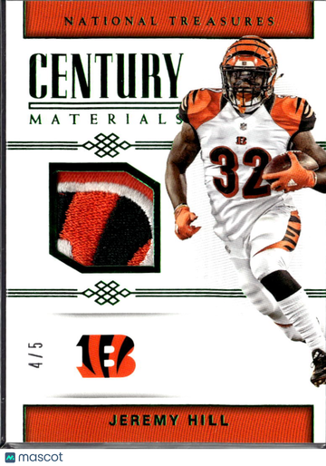 2017 Panini National Treasures Century Materials Jeremy Hill #75 /5 Patch Memorabilia