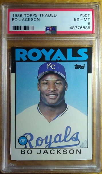 1986 Topps Traded Bo Jackson Rookie PSA 6