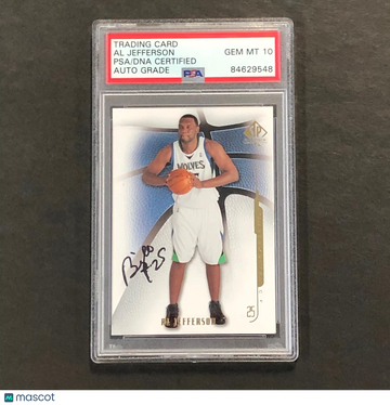 2008-09 Upper Deck Al Jefferson #25 SP Authentic PSA 10