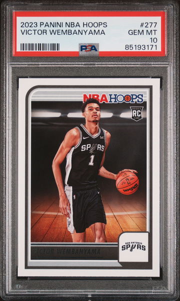 2023 PANINI NBA HOOPS VICTOR WEMBANYAMA #277 ROOKIE RC PSA 10