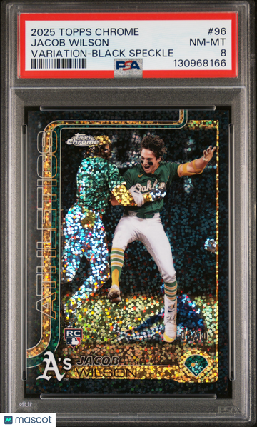2025 Topps Chrome Jacob Wilson #96 Variation Black Speckle PSA 8
