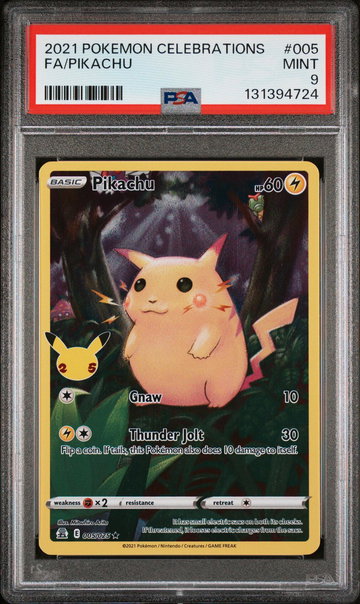 2021 Pokemon Sword and Shield Celebrations Pikachu #5 /25 PSA 9