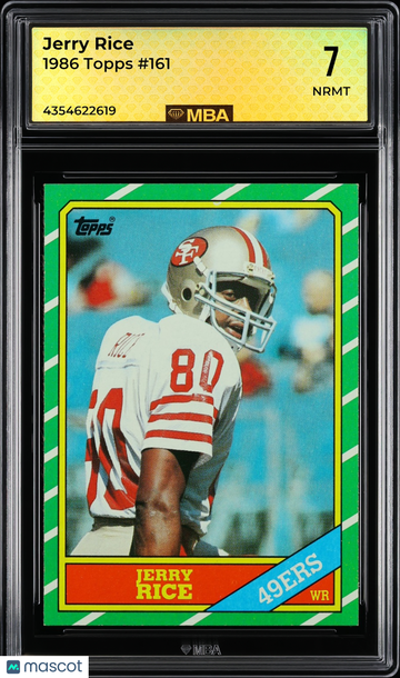 1986 Topps Jerry Rice #161 RC MBA 7