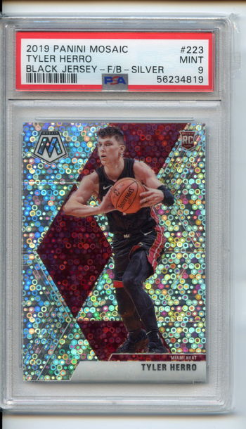 Tyler Herro PSA 9 Mosaic Fast Break Prizm Variation Disco Rookie 2019 #223 RC