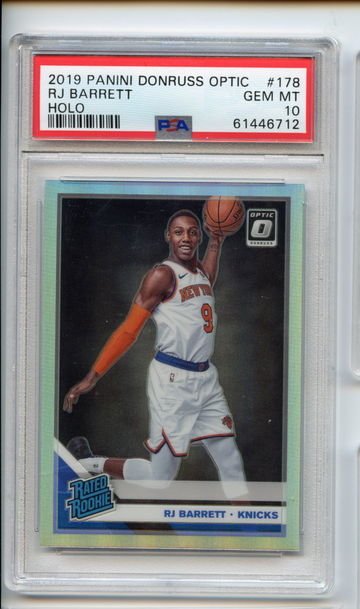 PSA 10 Gem RJ Barret Rated Rookie Holo Silver Prizm Rookie #178 RC 2019