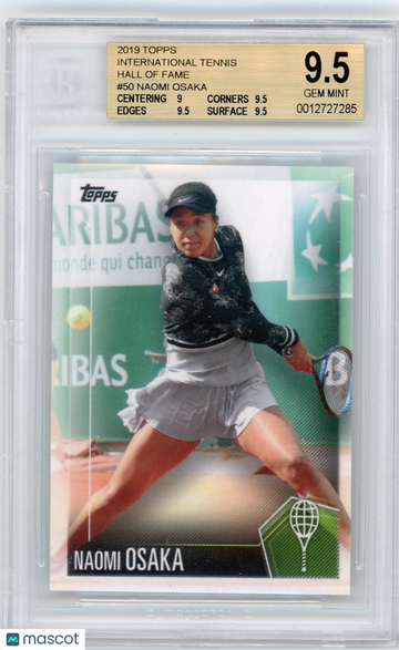 2019 Topps International Tennis Hall of Fame Naomi Osaka #50 BGS 9.5