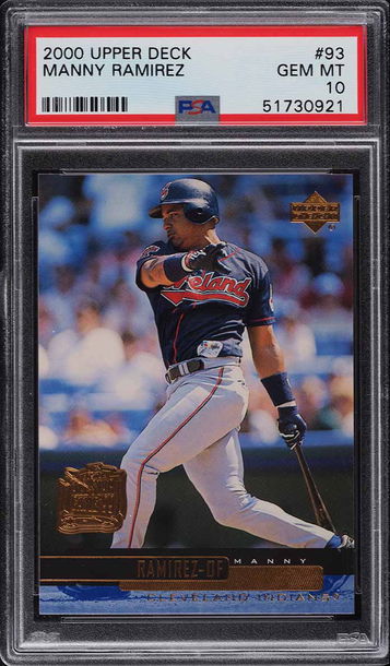 2000 UPPER DECK MANNY RAMIREZ #93 PSA 10 Pop 5